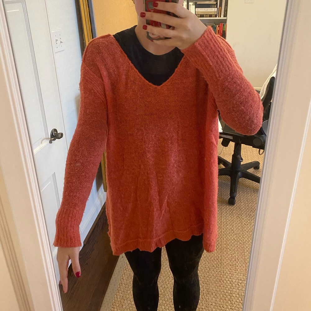 Free People Reddish-orange sweater